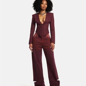 Hanifa Deep Burgundy Top